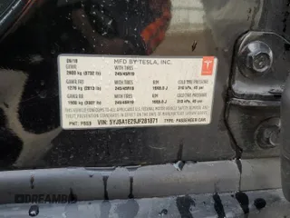 2018 Tesla Model S 75D with VIN 5YJSA1E29JF281871, listed as a Copart auction lot 50743825 with 118,516 mi miles and Salvage Title. Bid and sale history available at DreamBid. Image 13.