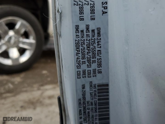 2022 Ram ProMaster City Cargo Van Tradesman with VIN ZFBHRFAB3N6W97067, listed as a Copart auction lot 88755525 with 170,938 mi miles and Salvage Title. Bid and sale history available at carsss.com. Image 13.