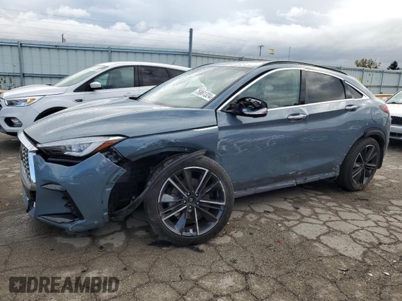 2022 Infiniti QX55 Sensory with VIN 3PCAJ5L33NF100915, listed as a Copart auction lot 75861324 with Not provided miles and Salvage title. Bid and sale history available at DreamBid. Image 1.