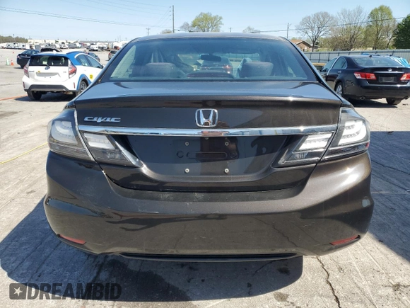 2013 Honda Civic LX with VIN 19XFB2F57DE069803, listed as a Copart auction lot 52199115 with 109,448 mi miles and Salvage Title. Bid and sale history available at DreamBid. Image 6.