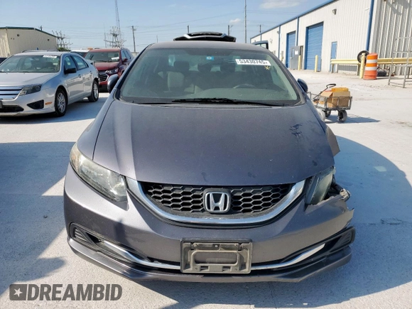 2014 Honda Civic Sedan LX with VIN 19XFB2F59EE057461, listed as a Copart auction lot 53430745 with 163,586 mi miles and Salvage Title. Bid and sale history available at carsss.com. Image 5.
