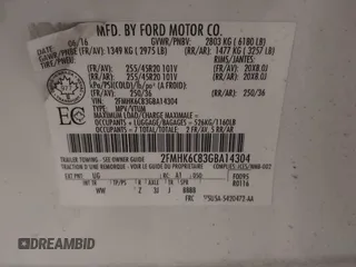 2016 Ford Flex SEL with VIN 2FMHK6C83GBA14304, listed as a IAAI auction lot 41851515 with 105,378 mi miles. Bid and sale history available at carsss.com. Image 9.