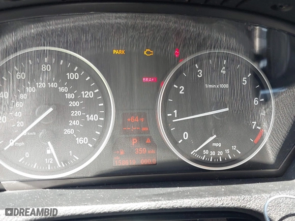 2009 BMW X5 30i with VIN 5UXFE43589L270405, listed as a IAAI auction lot 42084949 with 158,619 mi miles. Bid and sale history available at carsss.com. Image 7.