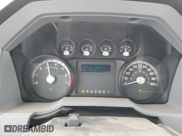 2013 Ford F-250 XL with VIN 1FTBF2A60DEB82054, listed as a Copart auction lot 50368074 with 34,182 mi miles and Clean Title. Bid and sale history available at DreamBid. Image 9.