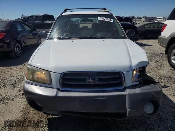 2003 Subaru Forester X with VIN JF1SG63653H739190, listed as a Copart auction lot 63123384 with 156,162 mi miles and Salvage Title. Bid and sale history available at carsss.com. Image 5.