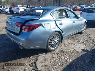 2020 Infiniti Q50 Luxe with VIN JN1EV7AP6LM201347, listed as a IAAI auction lot 41541566 with 29,697 mi miles and . Bid and sale history available at DreamBid. Image 4.