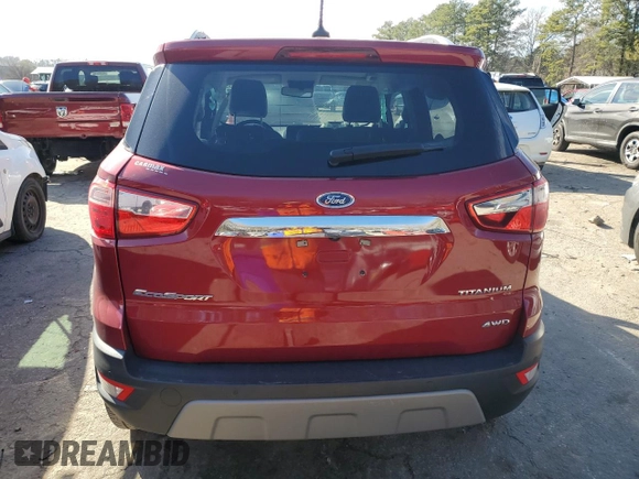 2019 Ford EcoSport Titanium with VIN MAJ6S3KL1KC291709, listed as a Copart auction lot 46219465 with 42,724 mi miles and Salvage Title. Bid and sale history available at DreamBid. Image 6.