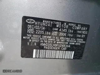 2015 Hyundai Elantra GT with VIN KMHD35LH9FU248364, listed as a Copart auction lot 80669023 with 91,695 mi miles. Bid and sale history available at carsss.com. Image 12.