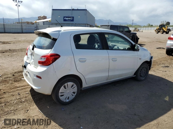 2020 Mitsubishi Mirage ES z VIN ML32A3HJ1LH003969, wystawiony jako Copart lot #58267865 z przebiegiem 89 887 mil mil oraz Szkoda całkowita • Salvage title. Historia ofert i sprzedaży dostępna na DreamBid. Obrazek 3.