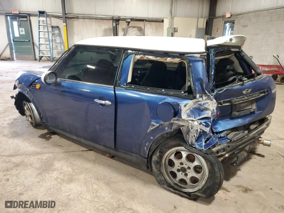 2012 MINI Cooper Hardtop with VIN WMWSU3C52CT369853, listed as a Copart auction lot 46457225 with 0 mi miles and Salvage Title. Bid and sale history available at carsss.com. Image 2.