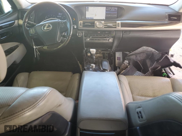 2014 Lexus LS 460 L with VIN JTHGL5EF8E5052422, listed as a Copart auction lot 69878164 with 163,153 mi miles and Salvage title. Bid and sale history available at DreamBid. Image 8.