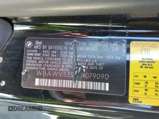 2008 BMW 3 Series 328xi z VIN WBAWV53528P079090, wystawiony jako Copart lot #76663544 z przebiegiem 167 919 mil mil oraz Szkoda całkowita • Salvage title. Historia ofert i sprzedaży dostępna na DreamBid. Obrazek 12.