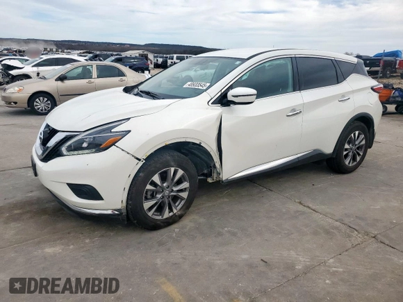 2018 Nissan Murano S with VIN 5N1AZ2MG6JN179643, listed as a Copart auction lot 48933545 with 123,739 mi miles and Salvage Title. Bid and sale history available at DreamBid. Image 1.