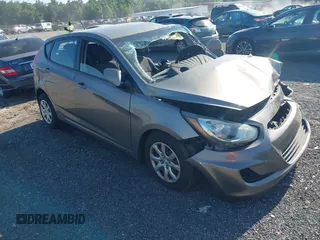 2013 Hyundai Accent GS with VIN KMHCT5AE5DU073158, listed as a IAAI auction lot 42571309 with 105,772 mi miles and . Bid and sale history available at DreamBid. Image 1.