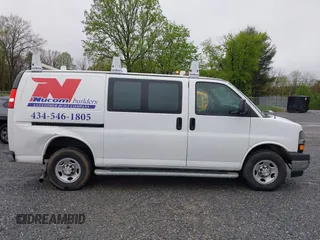 2021 Chevrolet Express Cargo Van with VIN 1GCWGAF7XM1217071, listed as a IAAI auction lot 41959458 with 42,596 mi miles. Bid and sale history available at carsss.com. Image 13.