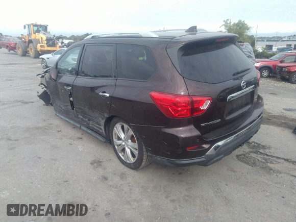 2019 Nissan Pathfinder S z VIN 5N1DR2MM3KC595925, wystawiony jako IAAI lot #40281309 z przebiegiem 58 193 mil mil oraz . Historia ofert i sprzedaży dostępna na DreamBid. Obrazek 3.