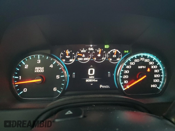 2019 GMC Yukon Denali with VIN 1GKS1CKJ6KR122376, listed as a Copart auction lot 85943414 with 90,614 mi miles and Salvage Title. Bid and sale history available at carsss.com. Image 9.