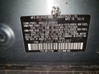 2012 Subaru Forester X with VIN JF2SHABC1CH449287, listed as a Copart auction lot 82077744 with 107,755 mi miles and Non Repairable. Bid and sale history available at DreamBid. Image 15.
