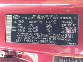 2023 Hyundai Tucson Limited with VIN 5NMJE3AE7PH255868, listed as a IAAI auction lot 41988962 with 14,025 mi miles. Bid and sale history available at carsss.com. Image 9.