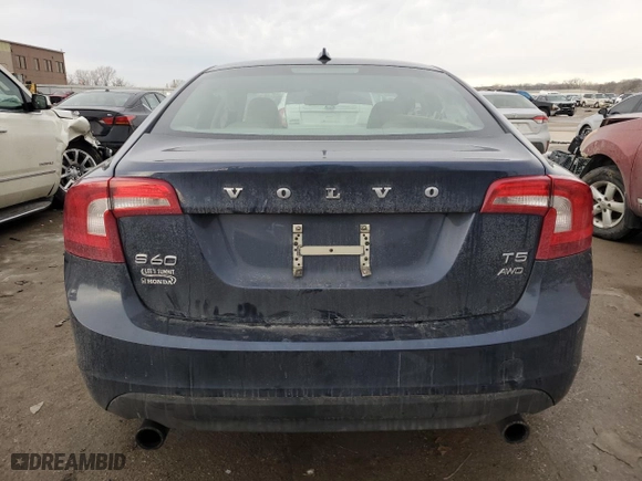 2013 Volvo S60 T5 with VIN YV1612FH7D2175933, listed as a Copart auction lot 46346045 with 134,826 mi miles and Salvage Title. Bid and sale history available at carsss.com. Image 6.