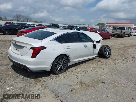 2025 Cadillac CT5 Premium Luxury z VIN 1G6DN5RW3S0106486, wystawiony jako IAAI lot #41960349 z przebiegiem 7 874 mil mil oraz . Historia ofert i sprzedaży dostępna na DreamBid. Obrazek 4.