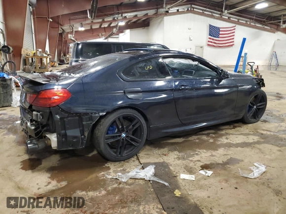 2013 BMW 6 Series 650i with VIN WBAYM9C56DDW20172, listed as a Copart auction lot 44618485 with Not Provided miles and Clean Title. Bid and sale history available at carsss.com. Image 3.