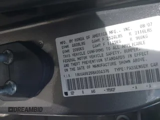 2008 Acura TL with VIN 19UUA66268A004376, listed as a IAAI auction lot 41916026 with 233,246 mi miles. Bid and sale history available at carsss.com. Image 9.