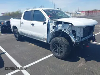 2021 Chevrolet Silverado 1500 Custom Trail Boss with VIN 1GCPYCEF1MZ413908, listed as a IAAI auction lot 41891660 with 88,335 mi miles and . Bid and sale history available at DreamBid. Image 1.