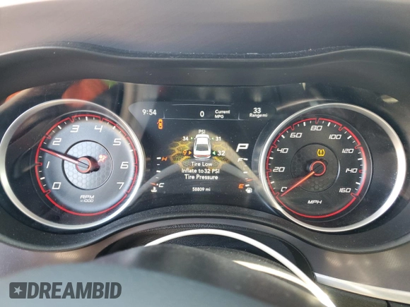 2022 Dodge Charger R/T with VIN 2C3CDXCT9NH235763, listed as a Copart auction lot 50058585 with 58,809 mi miles and Salvage Title. Bid and sale history available at DreamBid. Image 9.