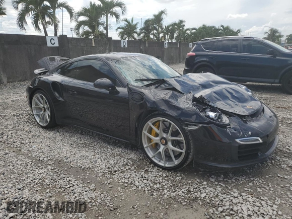 2015 Porsche 911 Turbo S z VIN WP0AD2A94FS166536, wystawiony jako Copart lot #71944844 z przebiegiem 9 222 mil mil oraz Szkoda całkowita • Salvage title. Historia ofert i sprzedaży dostępna na DreamBid. Obrazek 4.