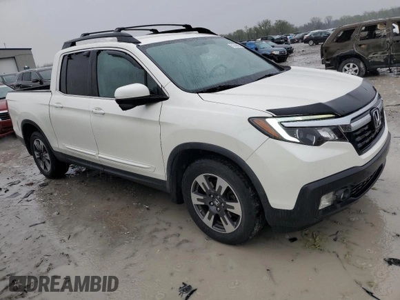2017 Honda Ridgeline RTL-T with VIN 5FPYK2F68HB008114, listed as a Copart auction lot 51349455 with 146,058 mi miles and Salvage title. Bid and sale history available at DreamBid. Image 4.