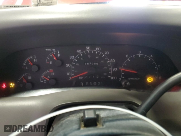 2001 Ford Super Duty F-250 XL with VIN 1FTNX21S91EC17659, listed as a Copart auction lot 44620895 with 167,989 mi miles and Salvage Title. Bid and sale history available at carsss.com. Image 9.