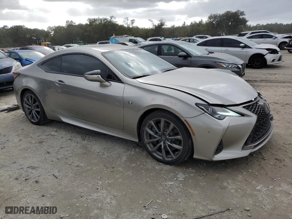 2019 Lexus RC with VIN JTHHA5BC4K5009180, listed as a Copart auction lot 80124384 with 72,651 mi miles and Salvage Title. Bid and sale history available at carsss.com. Image 4.