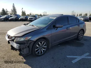 2015 Honda Civic EX-L with VIN 2HGFB2F9XFH547921, listed as a Copart auction lot 46860865 with 156,588 mi miles and Salvage Title. Bid and sale history available at DreamBid. Image 1.