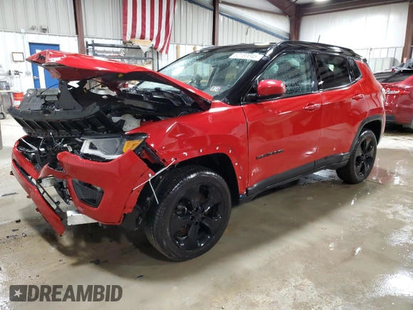 2020 Jeep Compass Latitude with VIN 3C4NJDBB2LT116591, listed as a Copart auction lot 52180045 with 138,531 mi miles and Salvage Title. Bid and sale history available at DreamBid. Image 1.