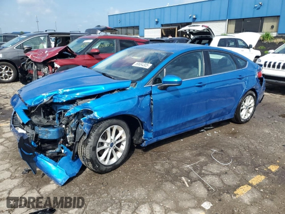 2020 Ford Fusion SE with VIN 3FA6P0HDXLR107953, listed as a Copart auction lot 59684305 with 55,043 mi miles and Non repairable. Bid and sale history available at DreamBid. Image 1.