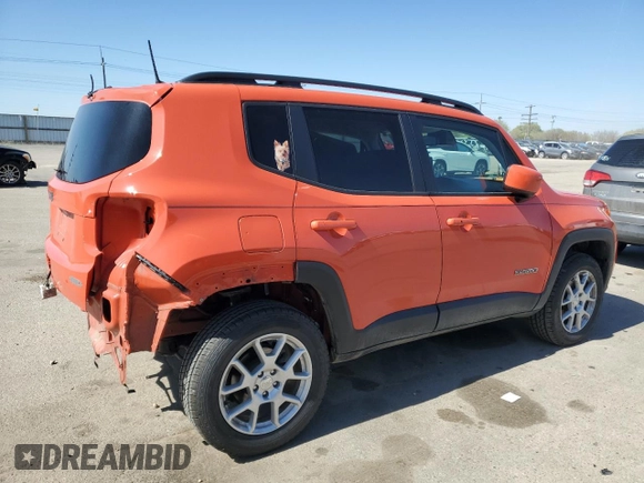 2021 Jeep Renegade Latitude with VIN ZACNJDB10MPM49868, listed as a Copart auction lot 53127945 with 46,956 mi miles and Salvage title. Bid and sale history available at DreamBid. Image 3.