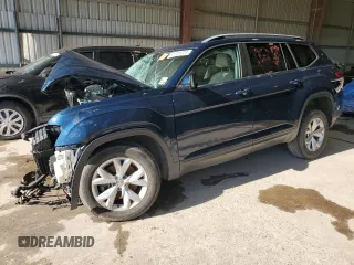 2018 Volkswagen Atlas SE z VIN 1V2CR2CA6JC521810, wystawiony jako Copart lot #55781225 z przebiegiem Nie podano mil oraz Szkoda całkowita • Salvage title. Historia ofert i sprzedaży dostępna na DreamBid. Obrazek 1.
