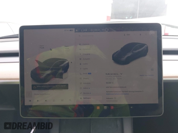 2023 Tesla Model Y Long Range with VIN 7SAYGDEE4PA028440, listed as a IAAI auction lot 41488136 with 29,229 mi miles and . Bid and sale history available at DreamBid. Image 16.