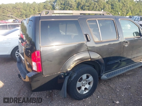 2007 Nissan Pathfinder SE with VIN 5N1AR18U87C643711, listed as a IAAI auction lot 42668160 with 330,981 mi miles and . Bid and sale history available at DreamBid. Image 6.