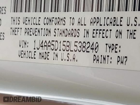 2011 Jeep Wrangler Sahara with VIN 1J4AA5D15BL538240, listed as a IAAI auction lot 41793836 with 172,528 mi miles and . Bid and sale history available at carsss.com. Image 9.