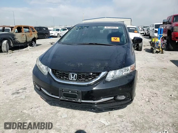 2015 Honda Civic EX-L with VIN 19XFB2F93FE094400, listed as a Copart auction lot 52739475 with 92,108 mi miles and Salvage Title. Bid and sale history available at carsss.com. Image 11.