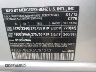 2012 Mercedes-Benz GL-Class GL 450 with VIN 4JGBF7BE3CA781342, listed as a Copart auction lot 69068224 with 251,918 mi miles and Clean Title. Bid and sale history available at carsss.com. Image 13.