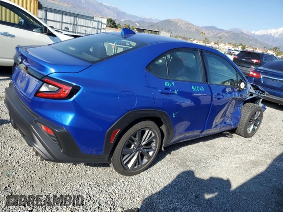 2023 Subaru WRX with VIN JF1VBAB60P8812195, listed as a Copart auction lot 50088245 with 22,588 mi miles and Salvage title. Bid and sale history available at DreamBid. Image 3.