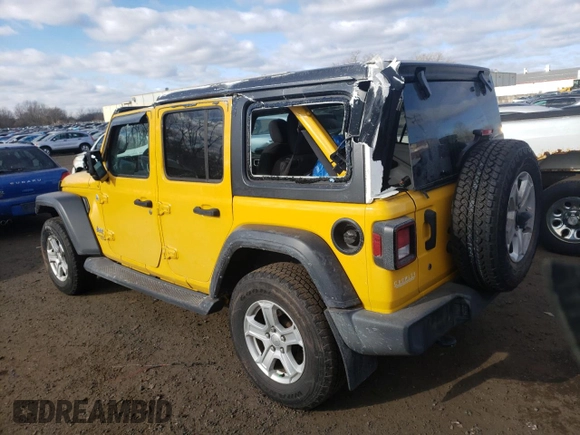 2019 Jeep Wrangler Unlimited Sport with VIN 1C4HJXDG1KW579578, listed as a Copart auction lot 88241065 with 69,083 mi miles and Salvage title. Bid and sale history available at DreamBid. Image 2.