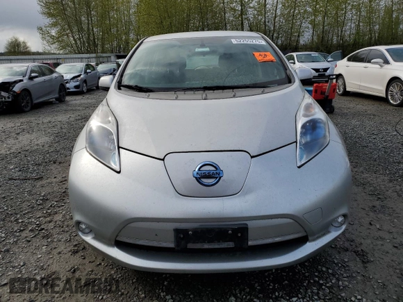 2013 Nissan LEAF SV with VIN 1N4AZ0CPXDC400189, listed as a Copart auction lot 52255275 with 62,588 mi miles and Clean Title. Bid and sale history available at carsss.com. Image 5.
