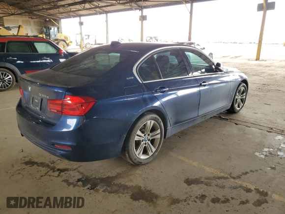 2017 BMW 3 Series 330e iPerformance with VIN WBA8E1C51HK480158, listed as a Copart auction lot 49490625 with 56,270 mi miles and Clean Title. Bid and sale history available at carsss.com. Image 3.