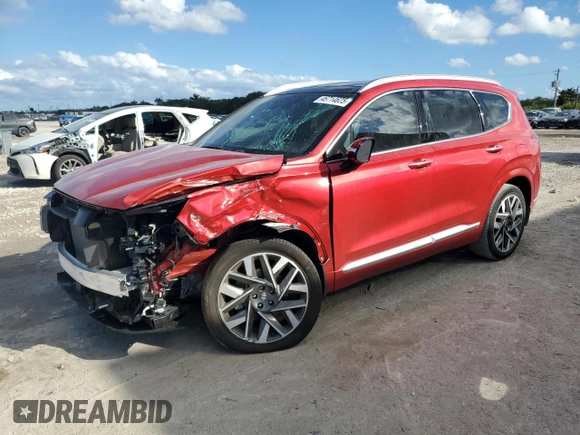 2023 Hyundai Santa Fe Calligraphy with VIN 5NMS54AL4PH540407, listed as a Copart auction lot 46714625 with 14,051 mi miles and Non Repairable. Bid and sale history available at carsss.com. Image 1.