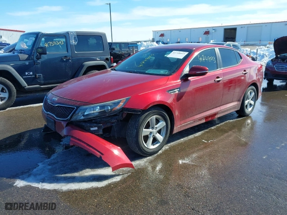 2015 Kia Optima LX with VIN 5XXGM4A79FG517679, listed as a IAAI auction lot 41748023 with 125,666 mi miles. Bid and sale history available at carsss.com. Image 18.