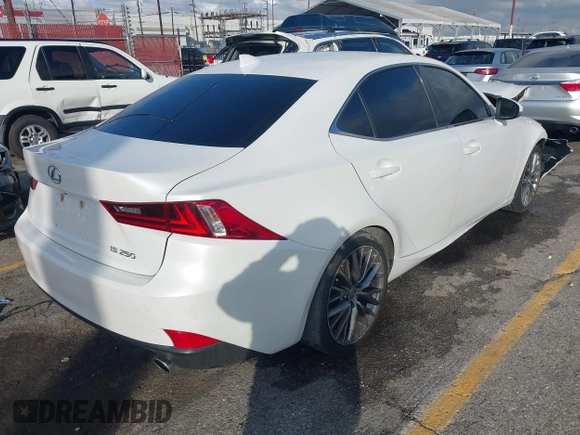 2014 Lexus IS 250 with VIN JTHBF1D26E5014745, listed as a IAAI auction lot 41490300 with Not Provided miles and . Bid and sale history available at DreamBid. Image 4.